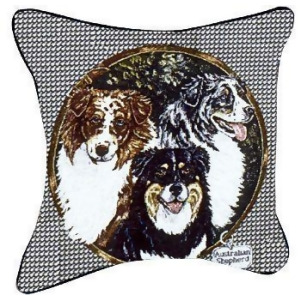 Australian Shepherd Dog Animal Decorative Throw Pillow 17 x 17 - All