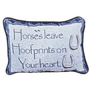 Set of 2 Horse Hoof Prints Decorative Throw Pillows 9 x 12 - All