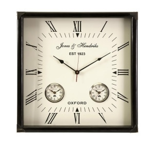 21 Stylish Black Roman Numeral Display World Time Wall Clock - All