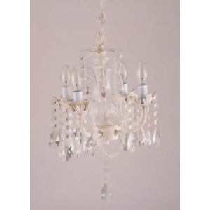 12 Glass 4-Arm Chandelier with Draping Acrylic Beads - All