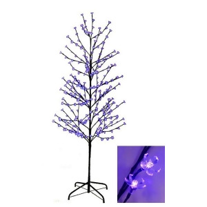 6' Enchanted Garden Led Lighted Cherry Blossom Flower Tree Indigo Purple Lights - All