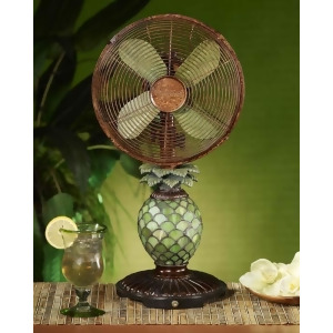 23 Elegant Tropical Pineapple Night Light Lamp and Oscillating Table Top Fan - All