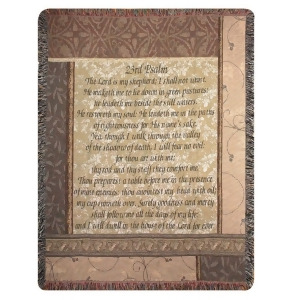 My Shepherd Biblical Religious 23rd Psalm Tapestry Throw Blanket 50 x 60 - All