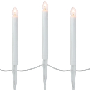 Set of 10 Pre-Lit C7 Candle Christmas Pathway Markers Clear Lights - All