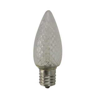 Pack of 25 Faceted Transparent Warm White Led C9 Christmas Replacement Bulbs - All