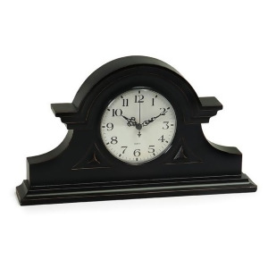 15 Elegant Black Mantle Clock with Ornamental Hands - All
