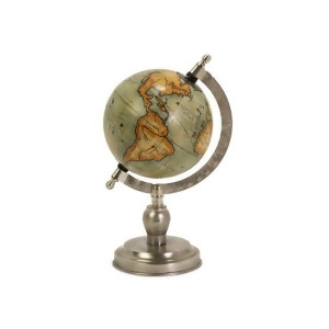 Small Nickel Finish Executive Style Desktop Globe 15 - All