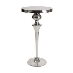 40 Sleek Modern Dorset Polished Aluminum Pedestal Bar Height Dinning Table - All
