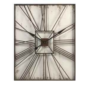 39.25 Guinevere Off White Distressed Roman Numeral Wall Clock - All