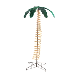 7' Tropical Lighted Holographic Rope Light Outdoor Palm Tree - All