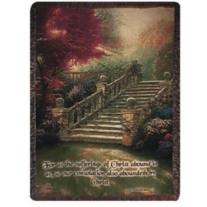 Uplifting Stairway to Paradise Bible Verse Tapestry Throw Blanket 50 x 60 - All