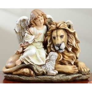 14.5 Joseph's Studio Lion Lamb and Angel Christmas Figure - All
