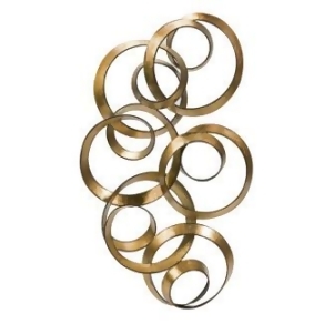 38.5 Contemporary Antique Gold Leaf Spiraling Wall Decoration Sculpture - All