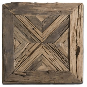 21 x 21 Rustic Reclaimed Wooden Square Wall Art Tile - All