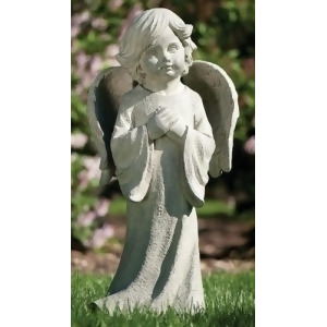 26 Graceful Inspirational Praying Child with Angel Wings Outdoor Garden Statue - All