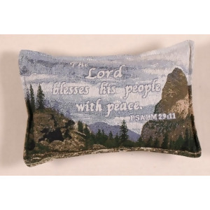 Set of 2 Religious Bless His People Decorative Tapestry Throw Pillows 12 - All