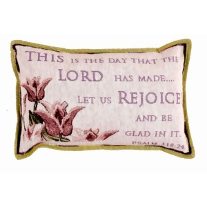 Set of 2 Religious This Is The Day Decorative Tapestry Throw Pillows 12 - All