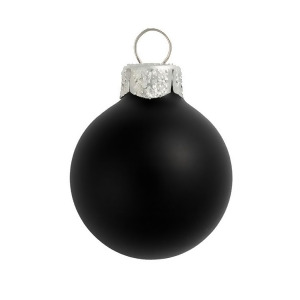 40Ct Matte Black Glass Ball Christmas Ornaments 1.25 30mm - All