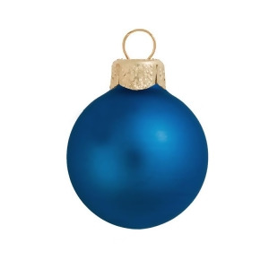 40Ct Matte Cobalt Blue Glass Ball Christmas Ornaments 1.25 30mm - All