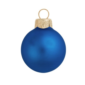 40Ct Matte Delft Blue Glass Ball Christmas Ornaments 1.25 30mm - All