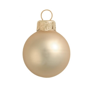 40Ct Matte Champagne Gold Glass Ball Christmas Ornaments 1.25 30mm - All