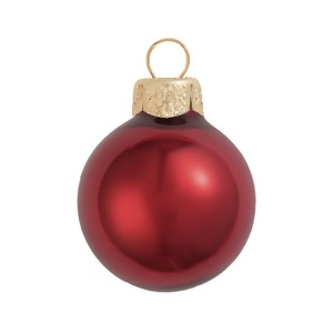 40Ct Pearl Burgundy Red Glass Ball Christmas Ornaments 1.25 30mm - All