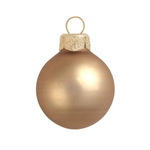 40Ct Matte Cognac Brown Glass Ball Christmas Ornaments 1.25 30mm - All