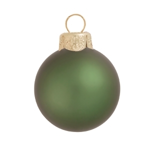 40Ct Matte Shale Green Glass Ball Christmas Ornaments 1.25 30mm - All