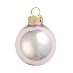 40Ct Shiny Baby Pink Glass Ball Christmas Ornaments 1.25 30mm - All