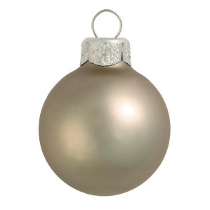 40Ct Matte Pewter Gray Glass Ball Christmas Ornaments 1.25 30mm - All