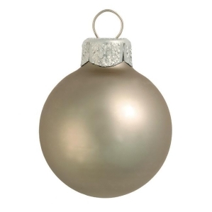 40Ct Matte Pewter Gray Glass Ball Christmas Ornaments 1.25 30mm - All