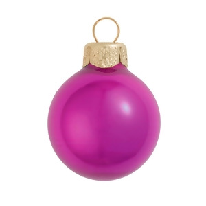 40Ct Pearl Raspberry Pink Glass Ball Christmas Ornaments 1.25 30mm - All
