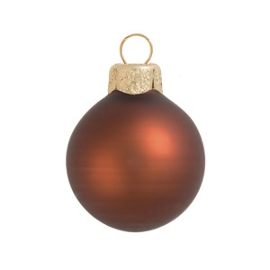 40Ct Matte Chocolate Brown Glass Ball Christmas Ornaments 1.5 40mm - All