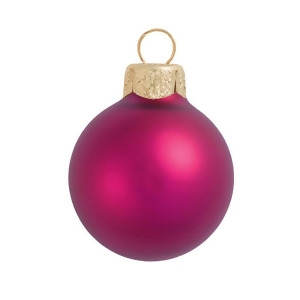 40Ct Matte Raspberry Pink Glass Ball Christmas Ornaments 1.5 40mm - All