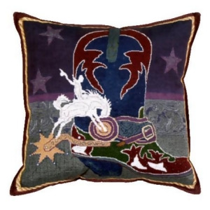 17 Boots and Bling Country Western Rodeo Tapestry Throw Pillow - All