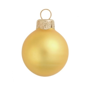 40Ct Matte Yellow Sun Glass Ball Christmas Ornaments 1.5 40mm - All