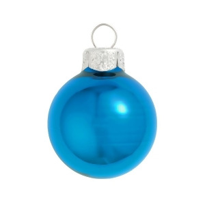 40Ct Shiny Wedgewood Blue Glass Ball Christmas Ornaments 1.25 30mm - All