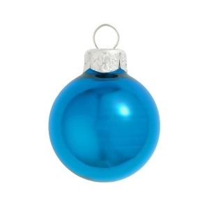 40Ct Shiny Wedgewood Blue Glass Ball Christmas Ornaments 1.5 40mm - All