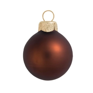 28Ct Matte Cocoa Brown Glass Ball Christmas Ornaments 2 50mm - All