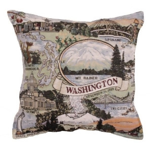 17 State of Washington Tapestry Throw Pillow - All