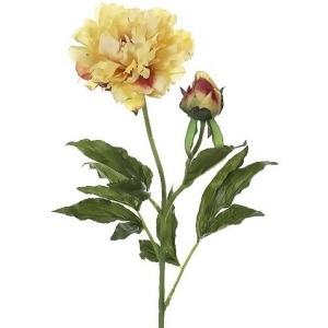 Club Pack of 12 Artificial Yellow Peony Silk Flower Stems 28 - All