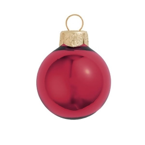 28Ct Shiny Burgundy Red Glass Ball Christmas Ornaments 2 50mm - All