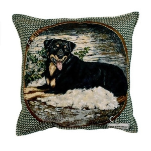 18 Black Rottweiler Dog Canine Throw Pillow - All