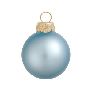 40Ct Matte Sky Blue Glass Ball Christmas Ornaments 1.5 40mm - All