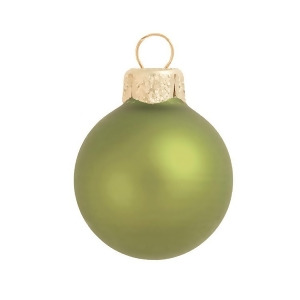 28Ct Matte Light Green Glass Ball Christmas Ornaments 2 50mm - All