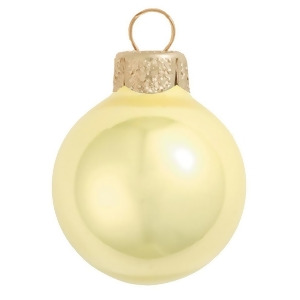 40Ct Pearl Soft Yellow Glass Ball Christmas Ornaments 1.5 40mm - All