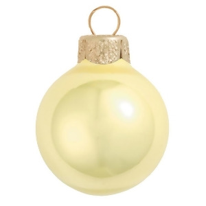 28Ct Pearl Soft Yellow Glass Ball Christmas Ornaments 2 50mm - All