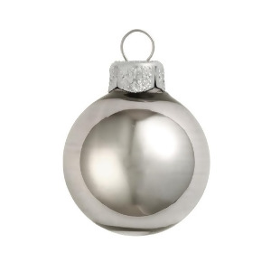 28Ct Shiny Silver Smoke Glass Ball Christmas Ornaments 2 50mm - All