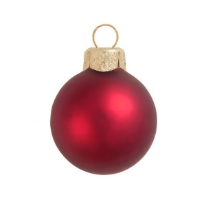 12Ct Matte Red Xmas Glass Ball Christmas Ornaments 2.75 70mm - All