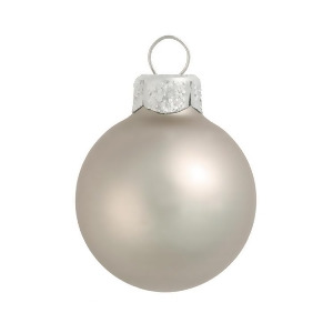 12Ct Matte Silver Smoke Glass Ball Christmas Ornaments 2.75 70mm - All